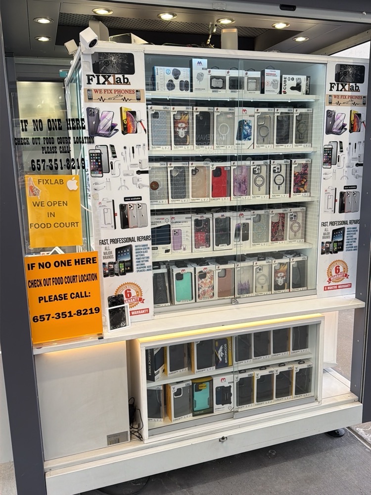 Fix Lab phone accessories kiosk